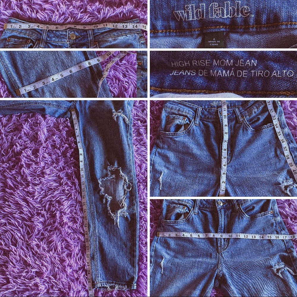 Cute Ripped High Rise Mom Jeans 🦋 - Picture 4 of 4